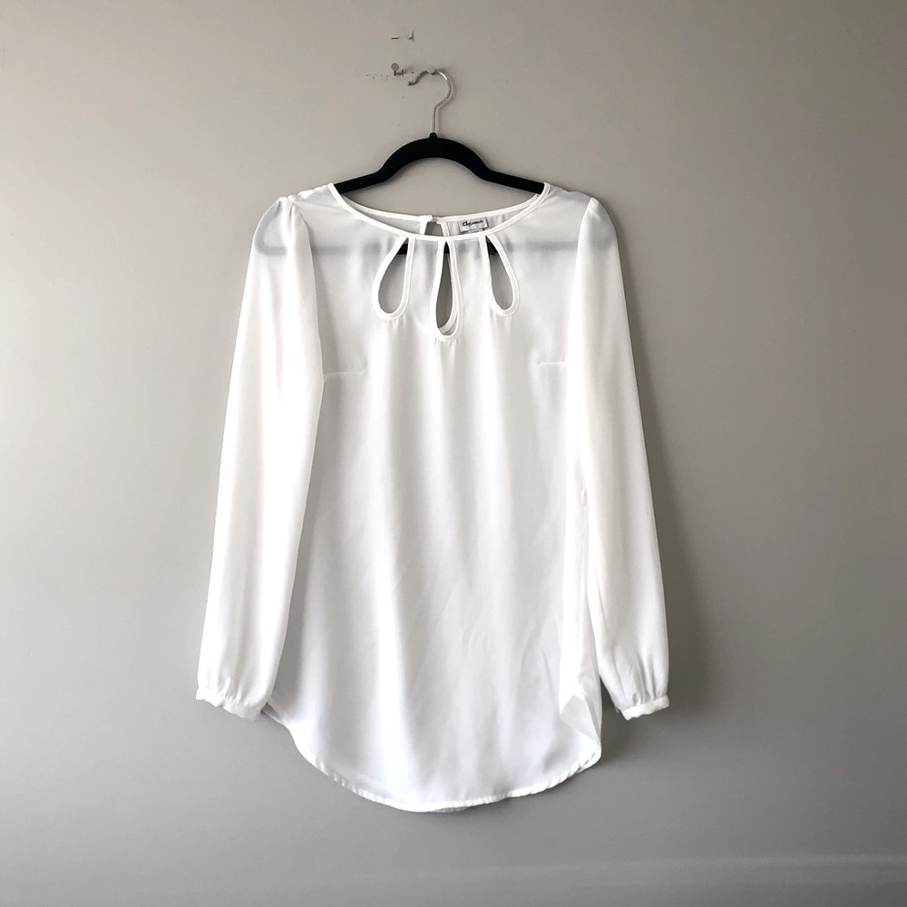Sheer long sleeve top